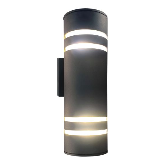 Outdoor Light Wall – Solvarra – Black - 12.99" x 4.33" x 5.11"