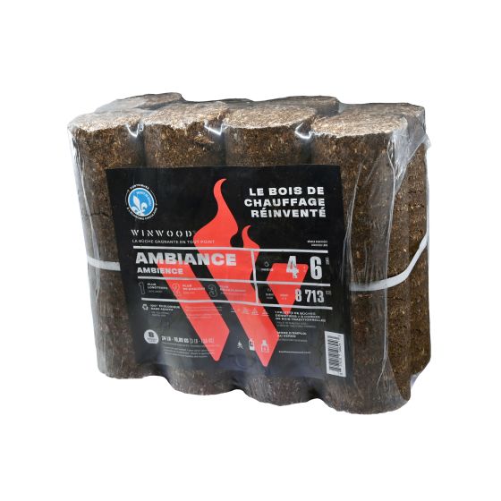 Bûches densifiées, 3 lb ch., 8/pqt