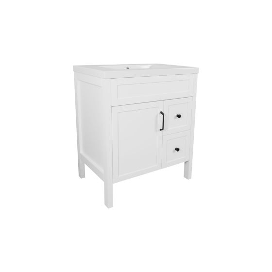 Meuble-lavabo Makala, 30", fini blanc mat