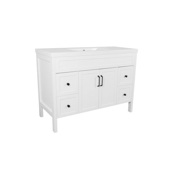 Meuble-lavabo Makala, 48", fini blanc mat