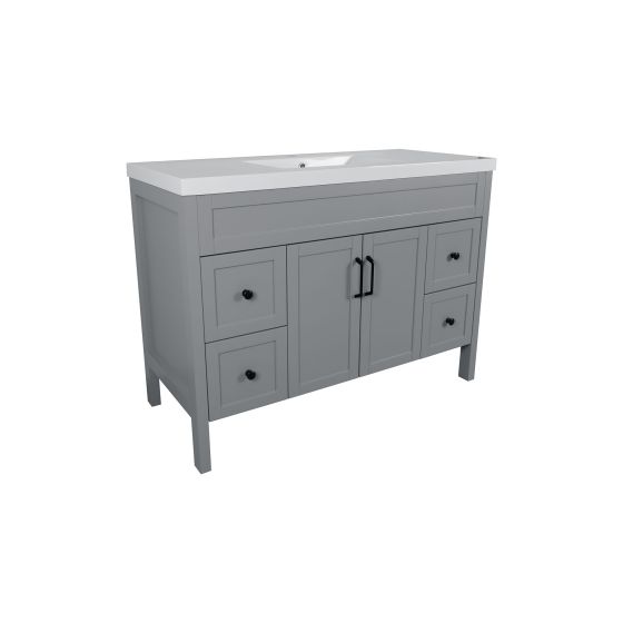 Meuble-lavabo Makala, 48", fini gris mat