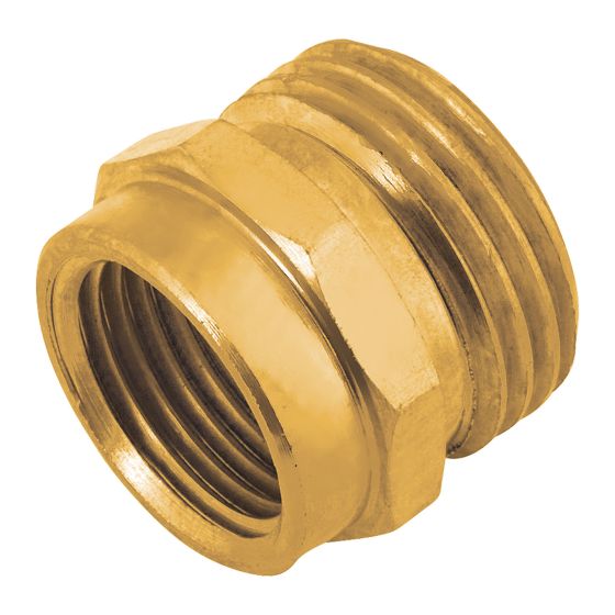 Pipe to Hose Connector, Male & Female, Brass, 1/2-in