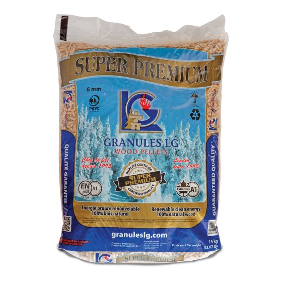 Granules de bois, chauffage, bois tendre, 15 kg