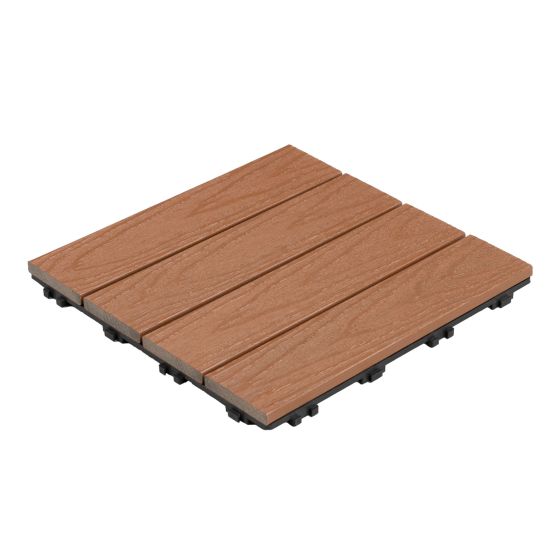 Composite Deck Tiles - 12" x 12" - Teak - 6/Pkg