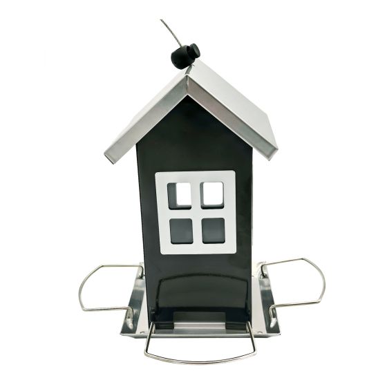 Bird Feeder - Metal and Plastic - 4.7" x 4.7" x 3.5"