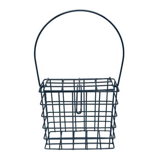 Steel Bird Feeder - 5.3" x 2" x 4.9" - Black