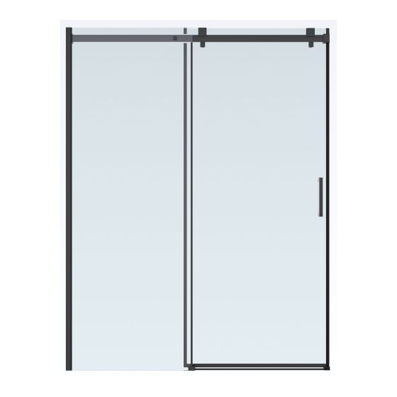 Sedna Frameless Sliding Shower Door - 48" x 78" - Matte Black Finish