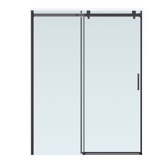 Sedna Frameless Sliding Shower Door - 60" x 78" - Matte Black Finish