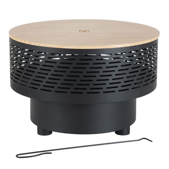 Steel Wood-Burning Fire Pit - 23.6" - Black Finish