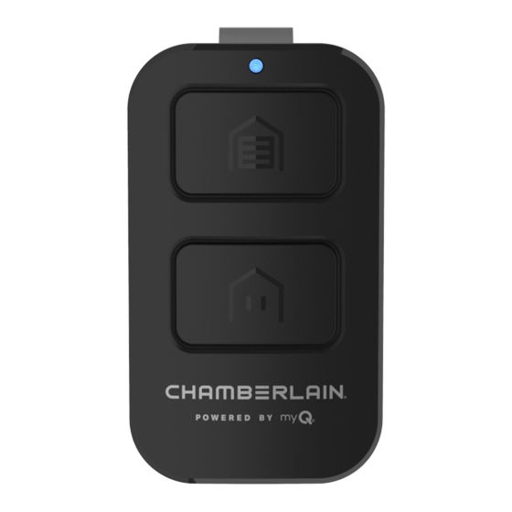 Universal Garage Door Remote - 2 Buttons - Black