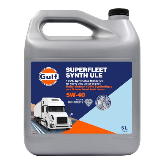 Huile moteur diesel 100% synthétique 5W-40, API CK-4, 5 L