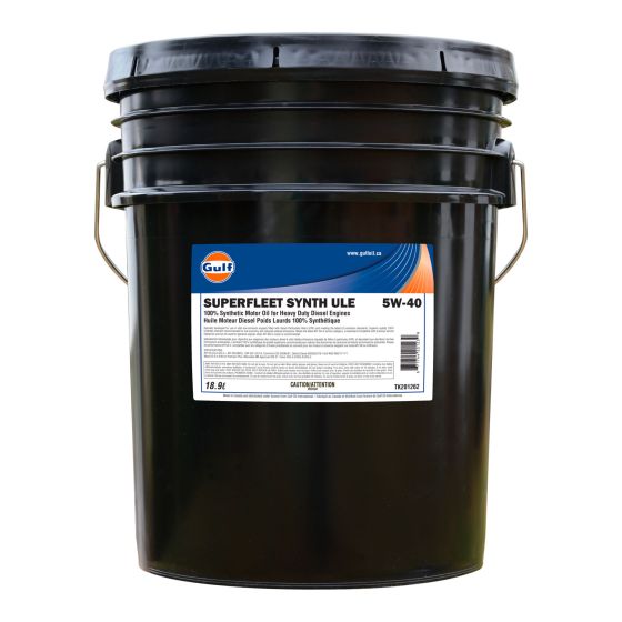 Huile moteur diesel 100% synthétique 5W-40, API CK-4, 18,9 L
