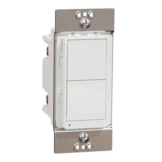 Interrupteur unipolaire, 15A, blanc mat