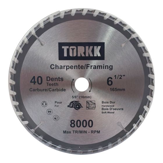 Carbide Circular Saw Blade - 6 1/2" - 40 Teeth