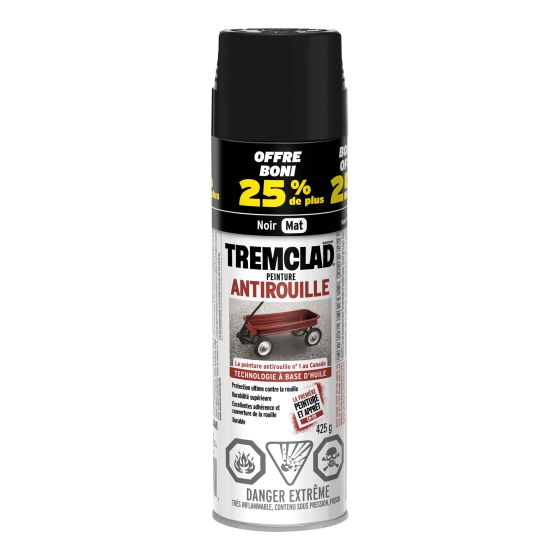 Peinture antirouille en aérosol, noir mat, 425 g