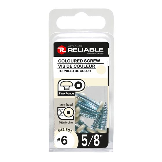 Metal Screws - #6 x 5/8" - Self‑Tapping - Type A - 18/Pkg