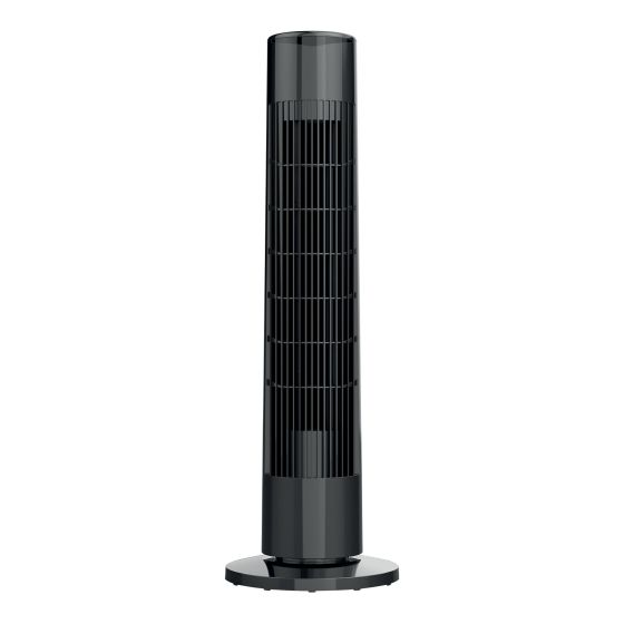 Ventilateur tour à télécommande, 29", 3 vitesses, noir