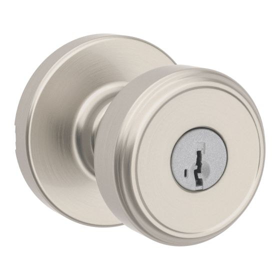 Maven Keyed Entry Knob - Satin Nickel Finish