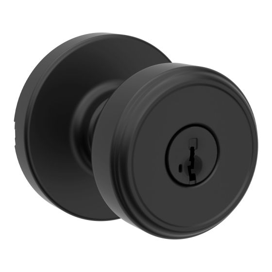 Maven Keyed Entry Knob - Matte Black Finish