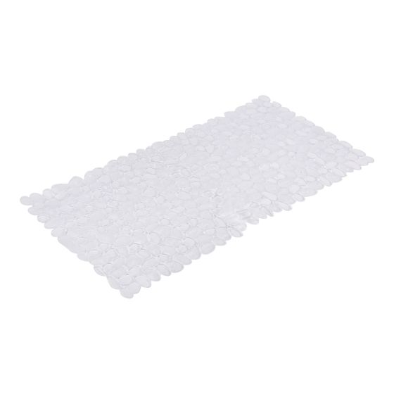 Tapis de bain en PVC, 13,77" x 27,55", transparent