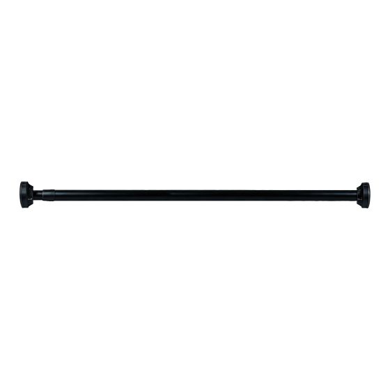 Tringle à rideau de douche, 39" à 70", acier inoxydable noir