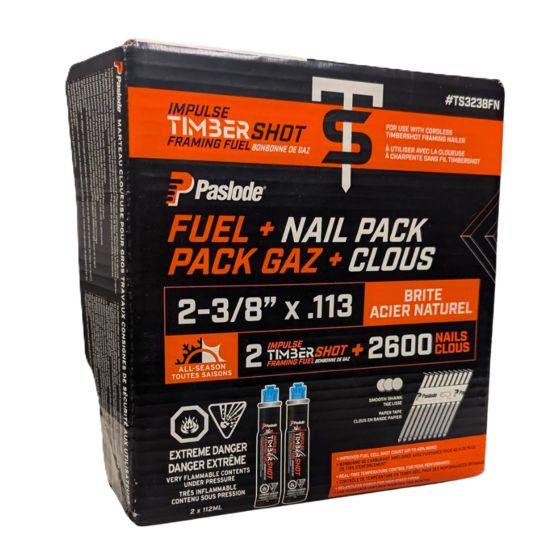 Ensemble de carburant et clous, 1/8" x 2 3/8", 2600/pqt