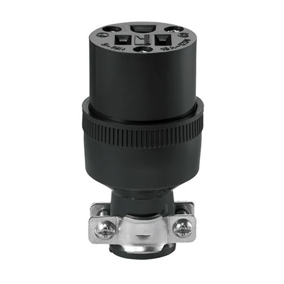 Rubber Straight blade connector - 3 wires - 15A - 125V