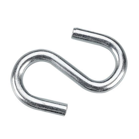Crochet en forme de S, zinc, 26 mm x 3 1/2" x 9.5 mm
