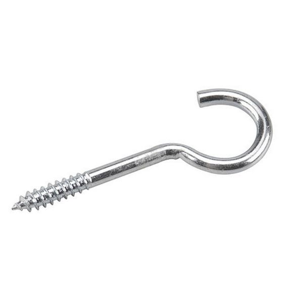 Crochet à visser tirefond, zinc, 3/8" x 4 7/8"