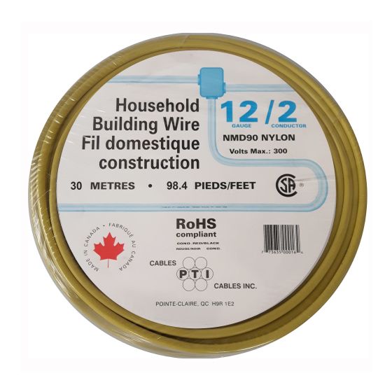 NMD90 Electric Cable -12-2 - 98.4' - 300 V - Yellow