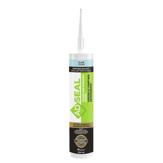 Scellant pour portes, fenêtres et revêtements, Adseal, peinturable, 304 ml, ultraclair