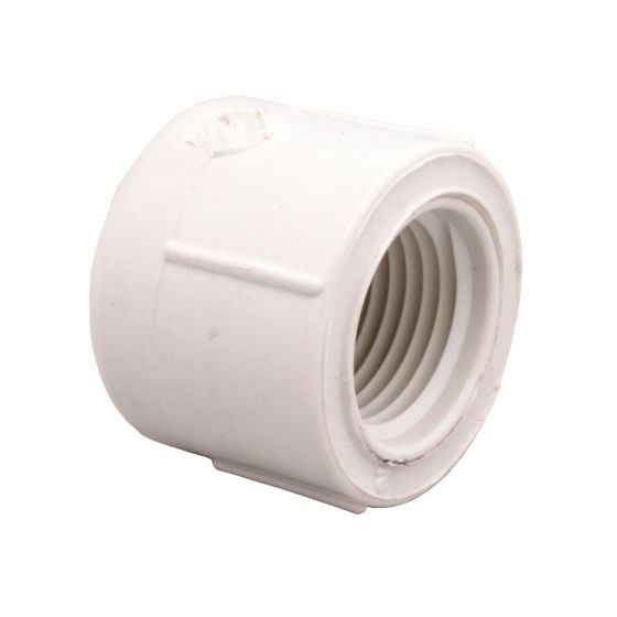 Threaded Female Cap - 1 1/4" - White