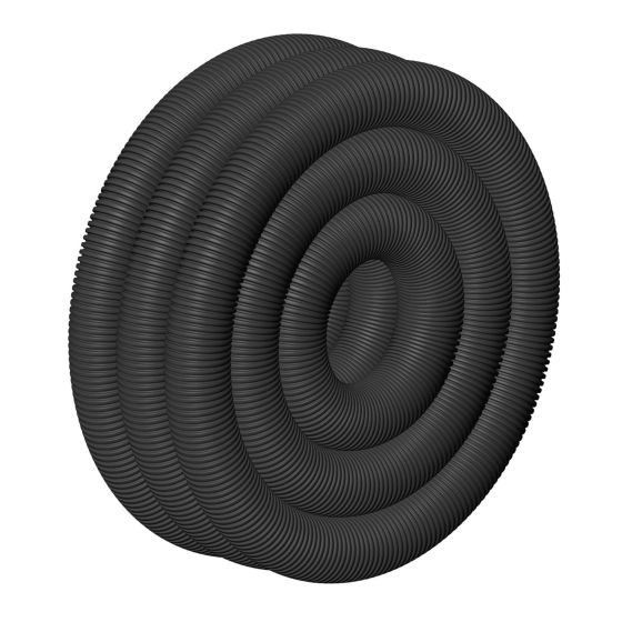 Tuyau de drainage, perforé, noir, 6" x 30 m
