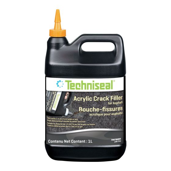 Bouche-fissures acrylique pour asphalte, noir, 1 l