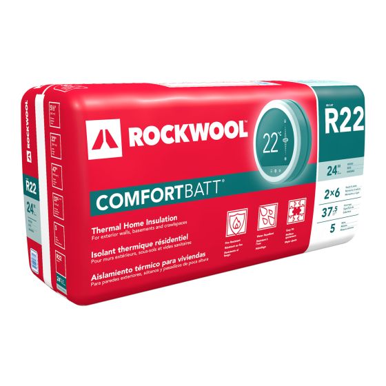 Isolant en laine de roche, R-22, 5,5" x 23" x 47"