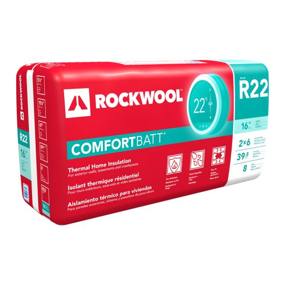 Isolant en laine de roche, R-22, 5,5" x 15,25" x 47"