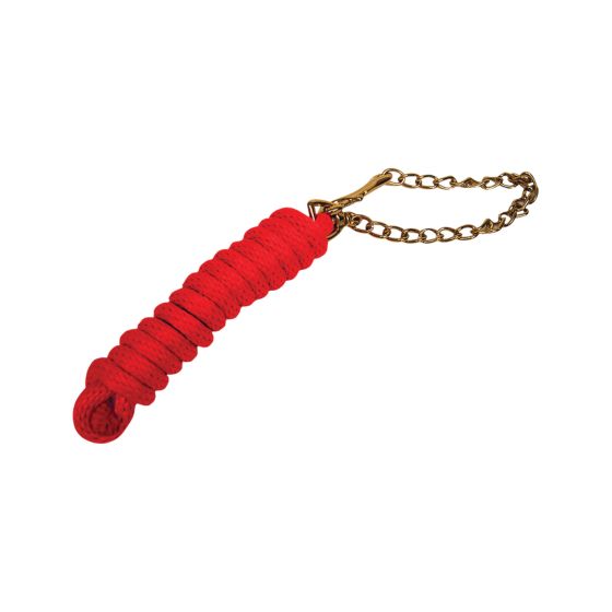 Laisse avec chaîne, rouge, 9'