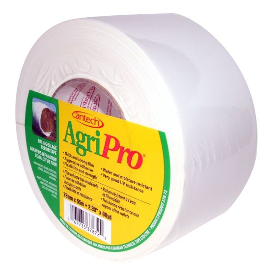 Ruban Agri-Pro pour réparation de ballot, blanc, 72 mm x 55 m