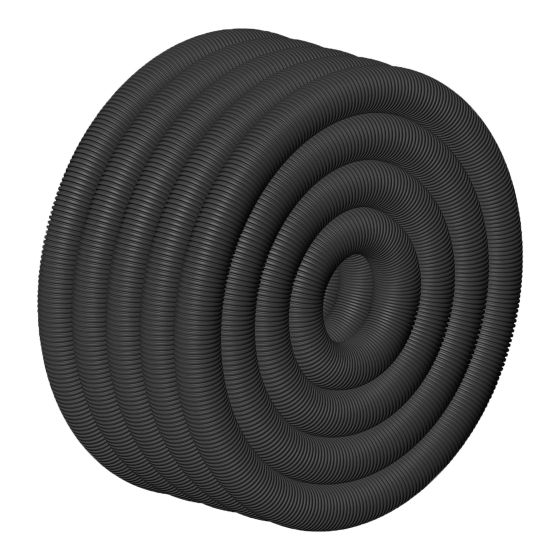 Tuyau de drainage, perforé, noir, 4" x 45 m