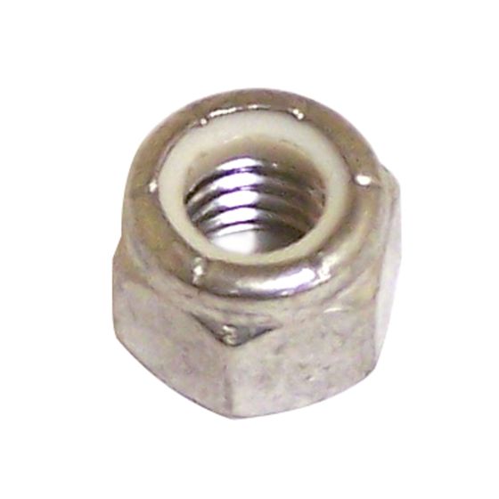 Écrou de blocage hexagonal avec insertion de Nylon, acier inoxydable, 25/pqt, 3/8"