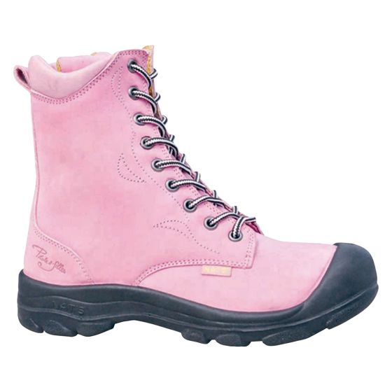 Bottes de sécurité à cap d’acier pour femmes 8", rose