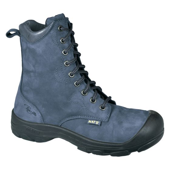 Bottes de sécurité à cap d’acier pour femmes 8", marine, grandeur 7,5