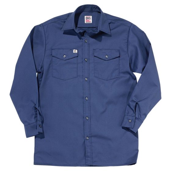 Chemise de travail à manche longue, bleu, grandeur X-grand