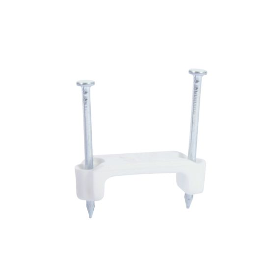 Plastic Polyethylene Nm Cable Staples - 3/4" - White - 15/Pkg