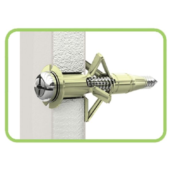 Hollow wall drive anchors with screw - Zinc - 2,25" - 6/Pkg