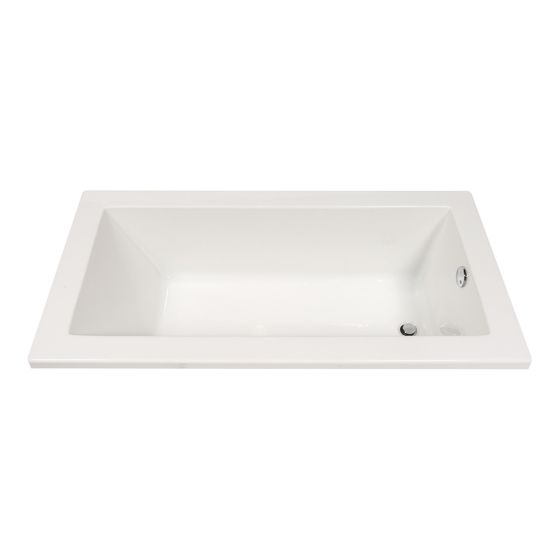 Elara Rectangular Drop-In Bathtub - 60" x 31" - Acrylic - White