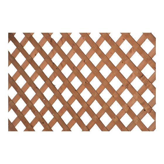 Brown Treated Wood Regular Lattice - 4' x 8'