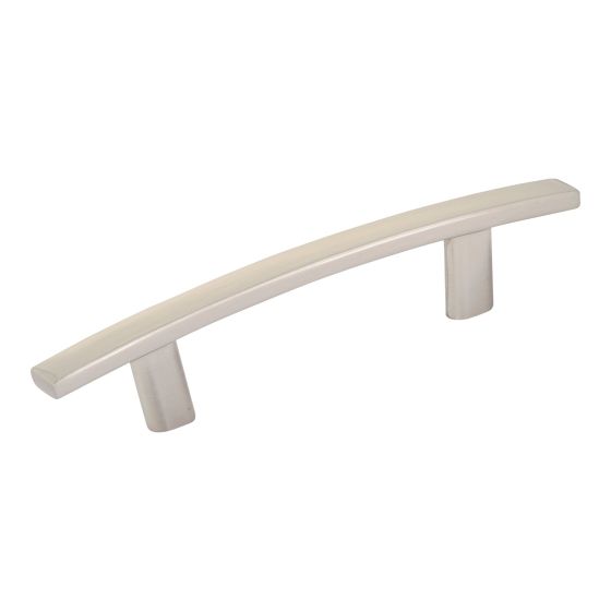 Poignée transitionnelle en métal Padova, nickel brossé, 1/pqt, 76 mm