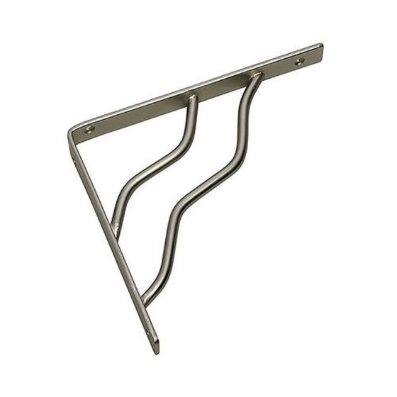 Support à tablette décoratif, nickel brossé, 20 mm x 8"