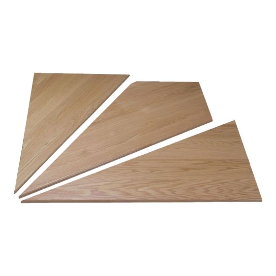 Hardwood Corner Step - 1 1/16" x 42" - Oak - Right
